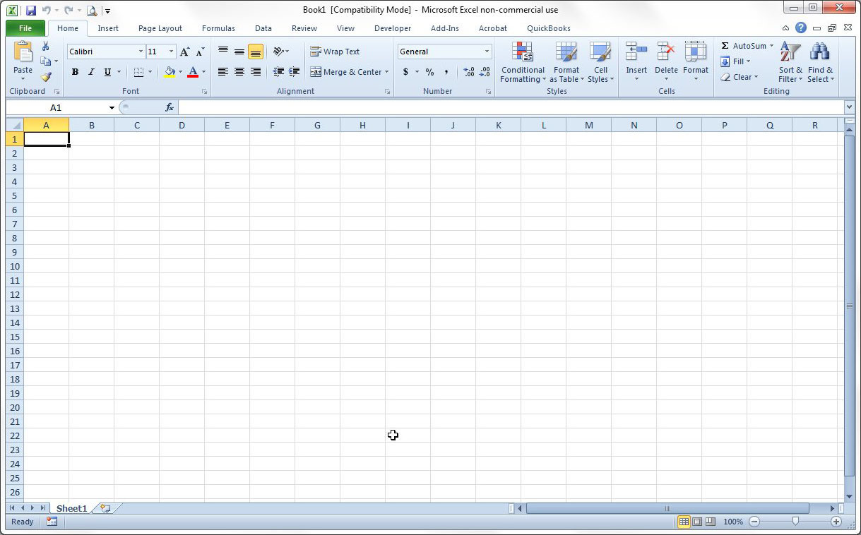 Excel 2010 Empty Sheet (2010)